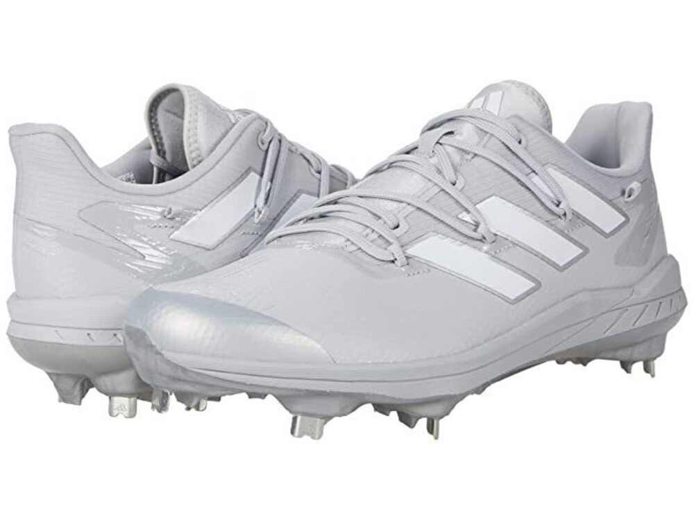 Adidas Mens Adizero Afterburner 8 Shoes,Team Light Grey/Silver Metallic, 14